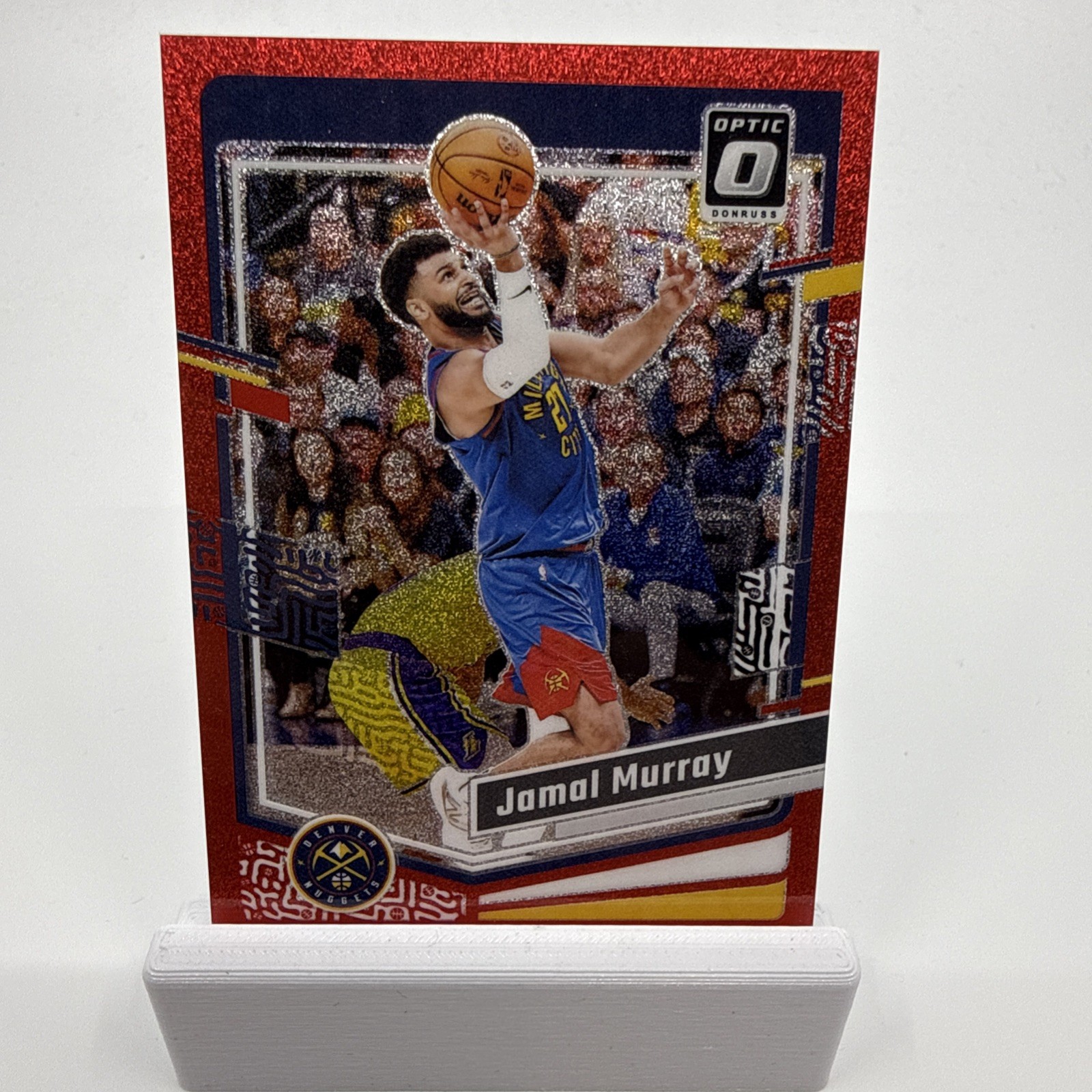 Jamal Murray 2023 Panini Donruss Optic #111 Red Glitter Prizm /75