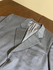 GIORGIO ARMANI Gray Full Suit 44L Wool