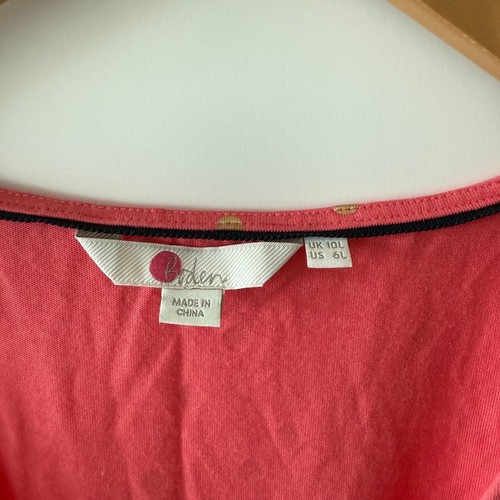 Boden korallenrosa gold gepunktetes Melinda Jerseykleid Damengröße 6 lang/groß - Bild 8 von 9