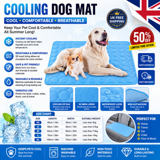 XL Large Self Cooling Mat Bed Pet Dog Cat Heat Relief Non-Toxic Summer Bed Pad