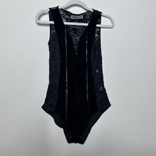 Killstar Womens Black Lace Bodysuit Saya Lace Delic Gothic Sz Small