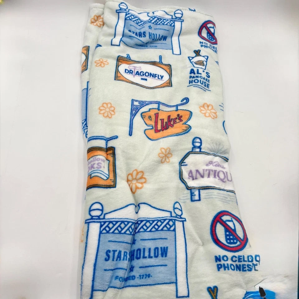 Gilmore Girls Plush Throw Blanket Dragonfly Inn Stars Hollow Luke's - Image 4 of 4