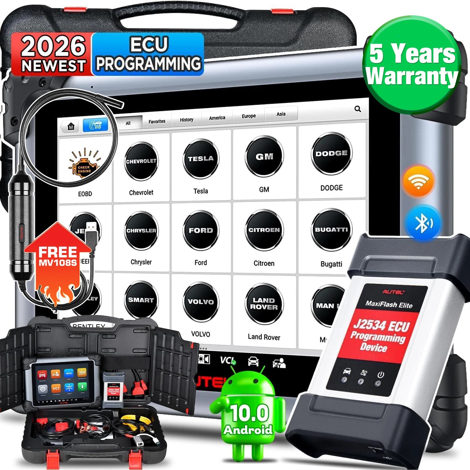 Autel MaxiSys MS908S Pro II Control PassThru Tool ECU Programmer Bi-Directional