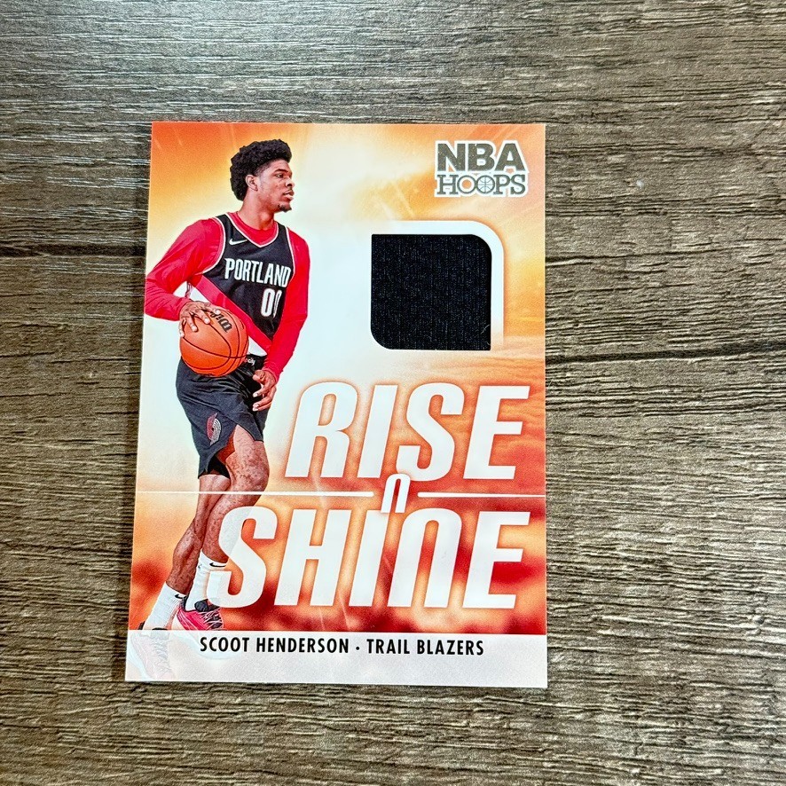 2023-24 Panini NBA Hoops Rise N Shine Memorabilia Scoot Henderson #RS-SCO RC