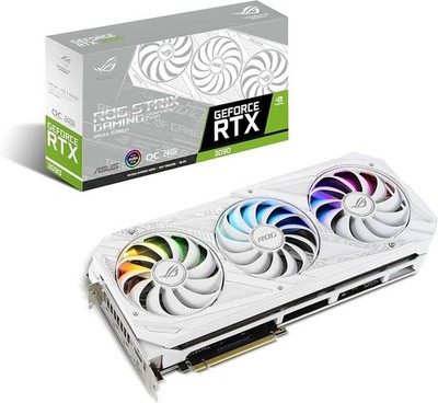 ASUS ROG STRIX NVIDIA GeForce RTX 3090 White OC Edition (24GB GDDR6X), Like NEW