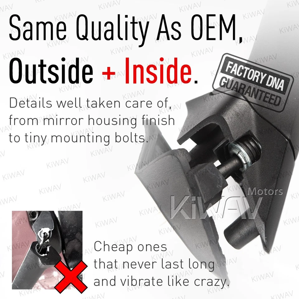 Espejo retrovisor negro OE repuesto #523S0281A se adapta a Ducati 1199 Panigale S ABS '13 x1 diestro Foto 3 de 4