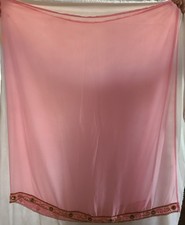 Womens Dupatta Chunri Veil Beadwork 68x40 Sheer Chiffon Head Covering Scarf