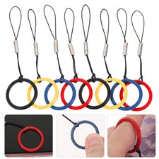 8 Pcs Finger Ring Phone Strap Mobile Hanging Key Chain Cell Lanyard