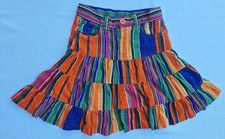 Vintage Girl's Sz 4 Skirt The Children's Place Multicolor Tiered Pockets Flared