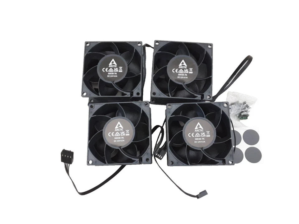 Lot of 4 - NEW Arctic S8038-7K ACFAN00292A 80 mm Case Fan - 4 Pack (16 TOTAL) - Image 2 of 3