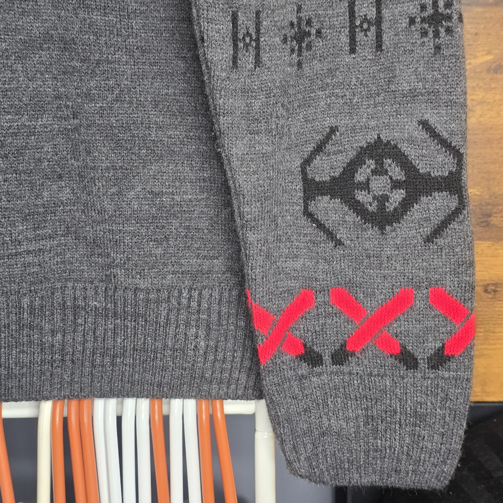Star Wars Darth Vader Santa Ugly Christmas Sweater-Mens SMALL-Grey,Red,White,Blk image 7