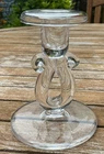 Single Steuben Lyre Candlestick 5" Signed