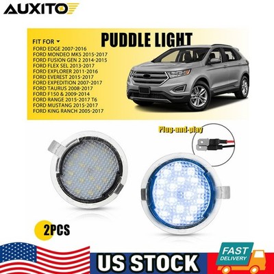 LED Side Mirror Puddle Light Kit For Ford F-150 Explorer Expedition Lobo Taurus