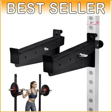 Durable 1,000 LBS Capacity Spotter Arms for 2x2 Inch Squat Rack - Adjustable Fit