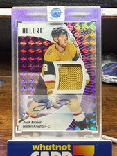 JACK EICHEL Purple Diamond Auto Patch 6/10 SSP 2023-24 Upper Deck Allure BK