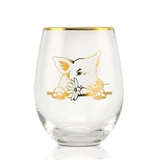 Pig Gifts for Women, Pig Lovers, 17 Oz Stemless Wine Glass, Birthday