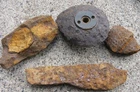 Collection Civil War Shell Fragments and Fuse Plug, North Georgia Finds