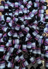 10-Custom Golf Ferrules 1”  .355 Diameter Taper Tip Blk/ Pink/blue/white/purple