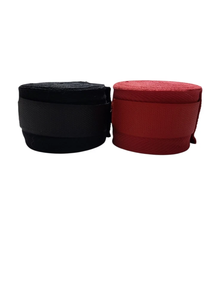 Everlast Boxing Glove Hand Wraps Solid Black & Red 120 - Image 4 of 4