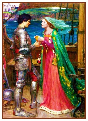 Tristan Isolde Potion by Waterhouse Counted Cross Stitch Chart Graph Pattern