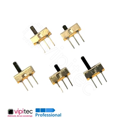 THT Schiebeschalter Auswahl | SPDT 30V 50mA Mini Micro 3-Pin 2-Pos 8,5x3,7x3,5mm