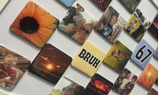 Square Custom Made Personalized Photo Fridge / Refrigerator Magnet Picture Gift
