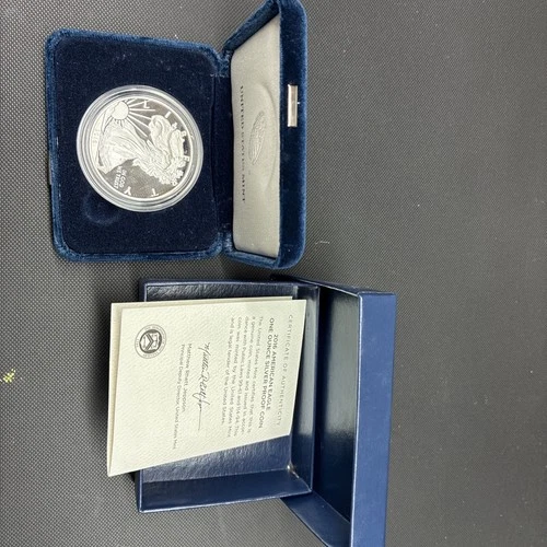2016 W American Silver Eagle Uncirculated Silver Dollar Proof With Box and COA