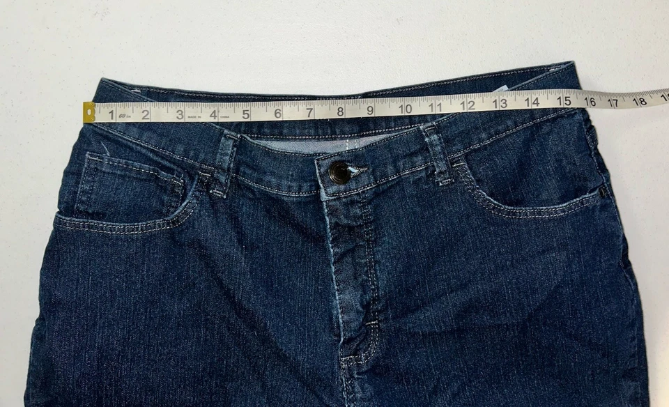 Pantalones de mezclilla Lee para mujer calce clásico pierna recta azules talla 12 largos Foto 3 de 4