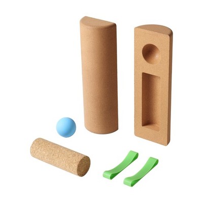 4-in-1 Cork Balance Board for Foot & Ankle Strength   Dual Half-Cylinder Trai...
