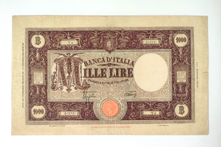 1000 LIRE BARBETTI 12 12 1942 SPL RARA
