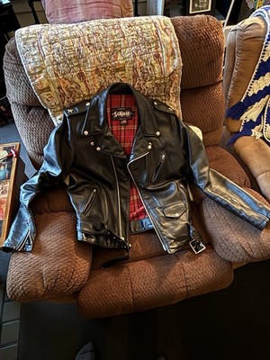 Schott NYC Perfecto 626 One Star Fitted Cowhide Leather Jacket Size Large