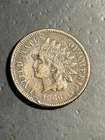1866 Indian Head Cent Choice Extremely Fine XF+ Coin, Corrosion