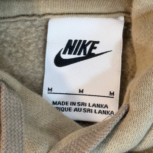 Nike Club Fleece Pullover Hoodie Mens Medium Tan Brown Logo Normcore Sportcore - Picture 4 of 16
