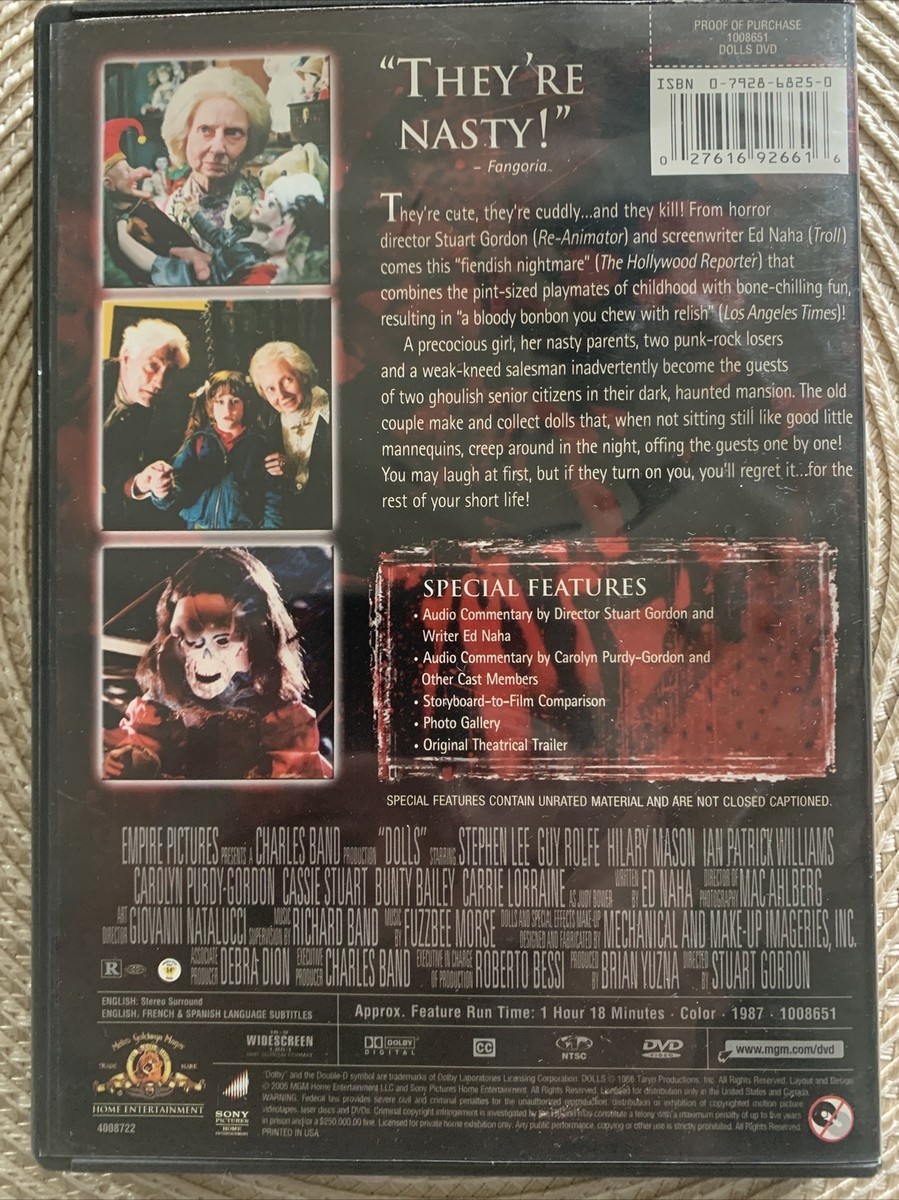 Dolls (DVD 1987) Horror Rare MGM - Stuart Gordon, Charles