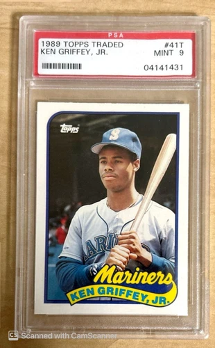 1989 Topps Traded #41T Ken Griffey Jr. Seattle Mariners RC Rookie HOF PSA 9