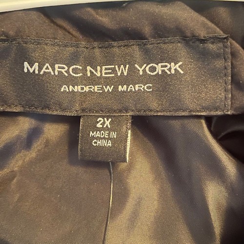 Marc New York Black Quilted Vest Gold Hardware Leather Trim Sz 2X NWT $89 value - Picture 11 of 14