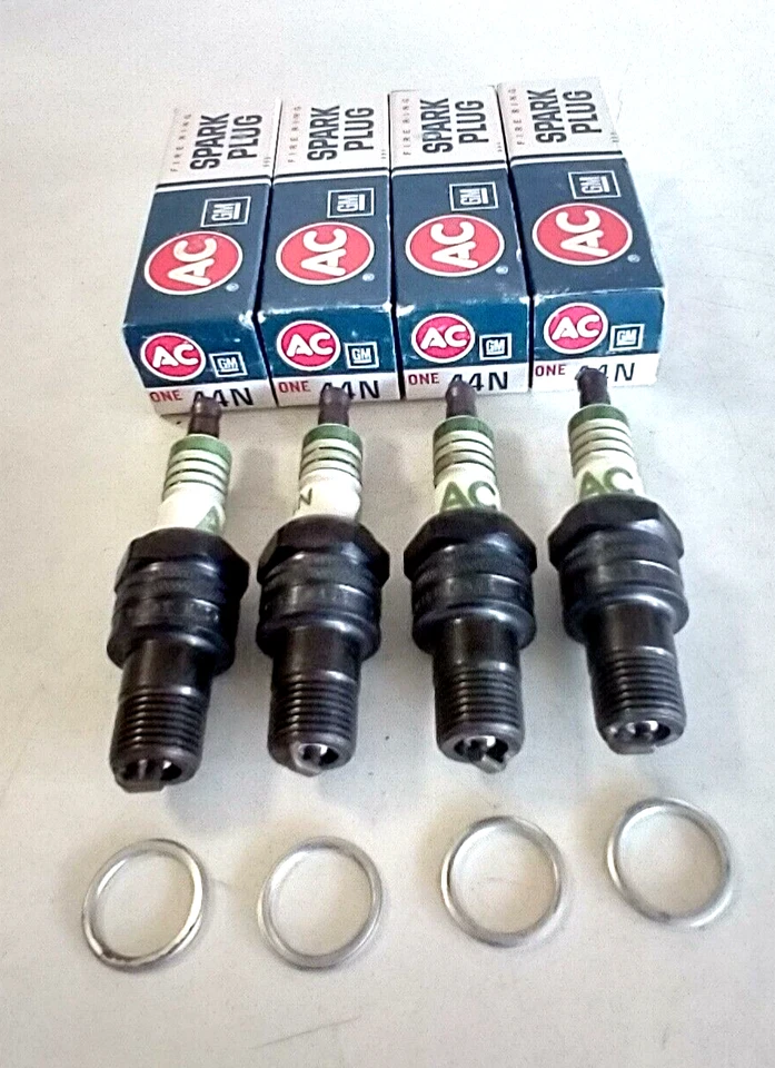 (Pack de 4) Bujía Vintage ACDELCO GM Fire Ring 44N (Hecho en EE. UU.) Foto 3 de 4
