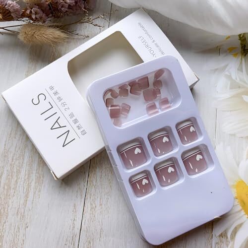 24PCS Summer Press on Toenails, Short Square Toe Nails Press ons, Glossy Toe - Bild 3 von 6