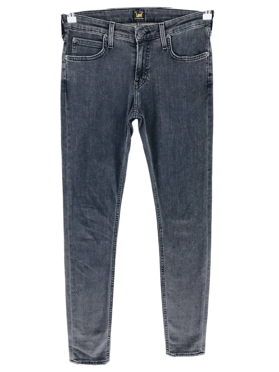 Lee MALONE Dark Grey Stretch Skinny Fit Jeans Size W28 L32 eBay