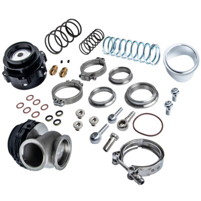 50mm BOV Blow Off Valve + 44mm V-Band External Turbo Wastegate + Spring