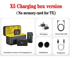 MAILADA X5 Wireless Lavalier Microphone System with Charging Box 2 Transmitter