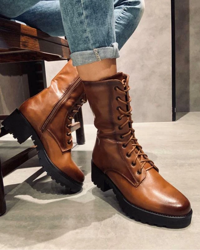 Eco leather sale boots