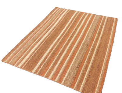 Handgefertigter Dhurrie Flickenteppich 100% Wolle Mehrfarbig 120 x 120 cm zur Ausverkauf 