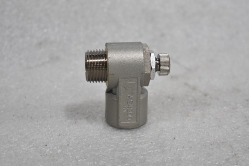 SMC AS4200-04 SPEED CONTROLLER 1/2" INCH MALE NPT X 1/2" FEMAL NPT - Picture 1 of 4