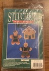 Vtg Bernat Stitchery Gingerbread Treats Fabric Applique Kit Xmas Ornaments New — photo 1