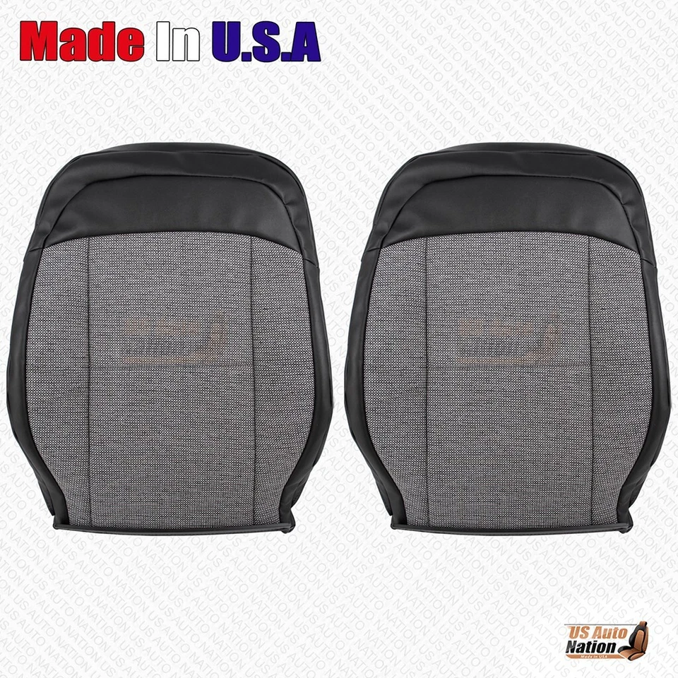 2014-2024 Para Ram ProMaster Parte inferior delantera y superior cubierta de asiento de vinilo/tela gris Foto 3 de 4