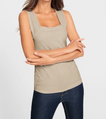 766127* Heine by Witt Weiden Damen Top Shirt Topshirt sand NEU Gr. 34 - 48