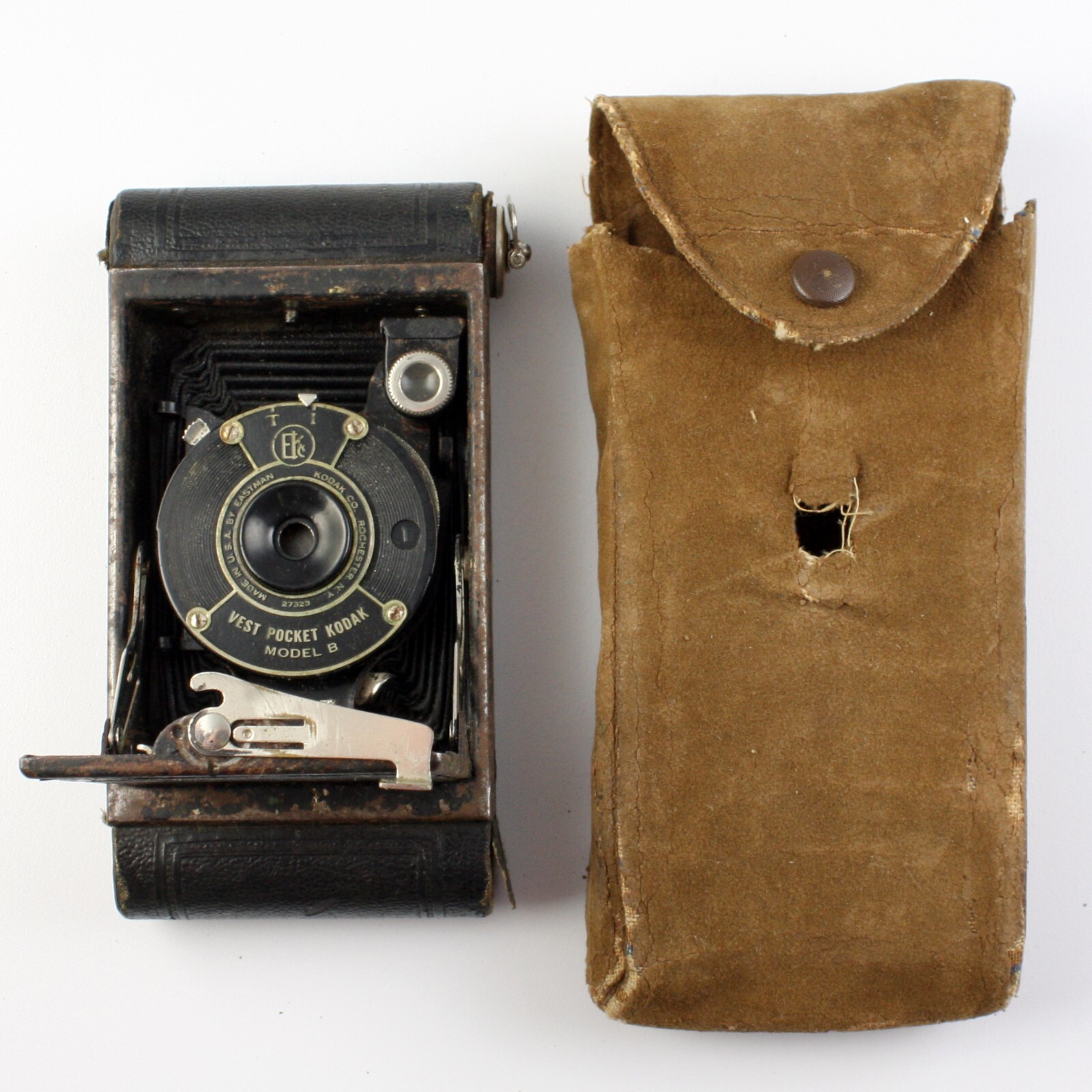 Vest Pocket Kodak Model B Autographic 127 Roll Film Camera + Case eBay