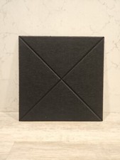 Acoustic Panels with Self-Adhesive, 12 Pack-LinedX-cut. Black 12 12 inches