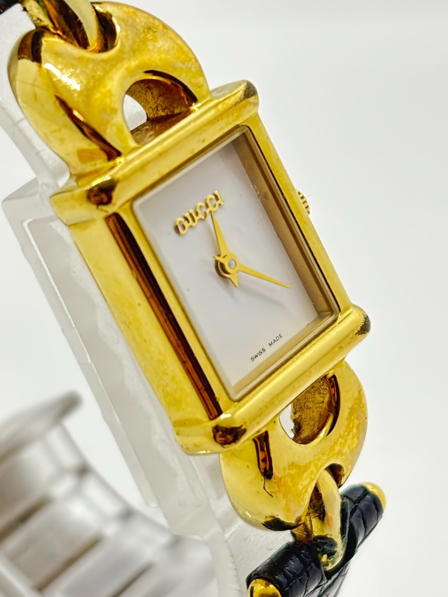 GUCCI ゴールド ブレスレット時計 1800L GUCCI 1800L Women's Watch Gold Chain Bracelet GUCCI,15365 | eBay